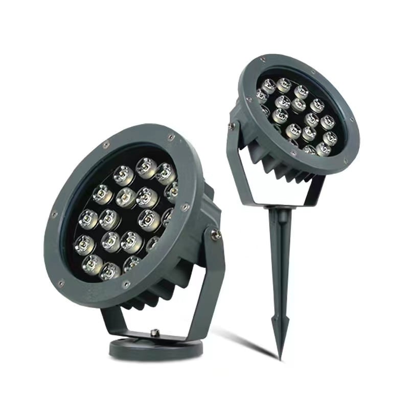 LED светлини за дървета, монтирани в земята, за паркове, тревни площи, пътища и площади, цветни прожектори за външно осветление