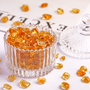 Premium prirodni citrinski šljunak, demagnetizirani kamen, ukras za akvarij od citrina, polugotovi kristalni čestice