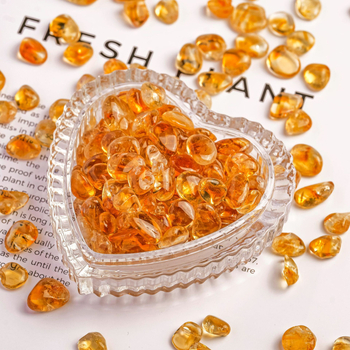 Premium prirodni citrinski šljunak, demagnetizirani kamen, ukras za akvarij od citrina, polugotovi kristalni čestice