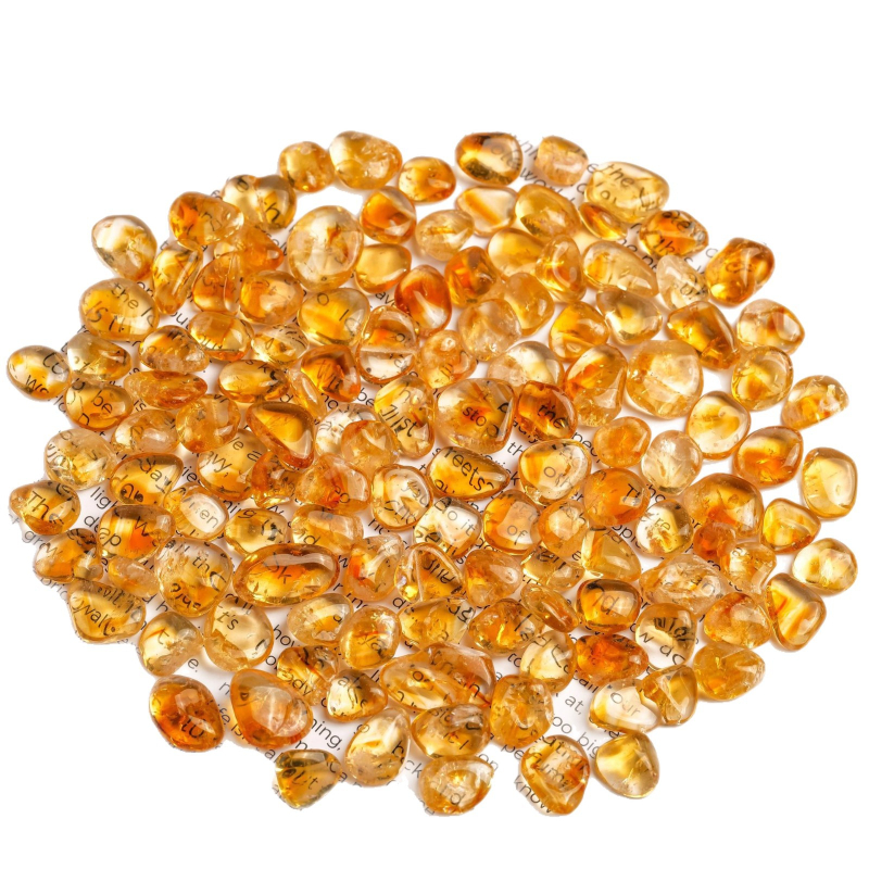 Premium prirodni citrinski šljunak, demagnetizirani kamen, ukras za akvarij od citrina, polugotovi kristalni čestice