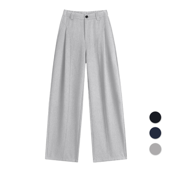 0263/0264 Mulberry selyem és Merino gyapjú egyenes szabású nadrág elöl nyitással, lenanyagú egyenes nadrág hátul elasztikus derékkal és elöl nyitással