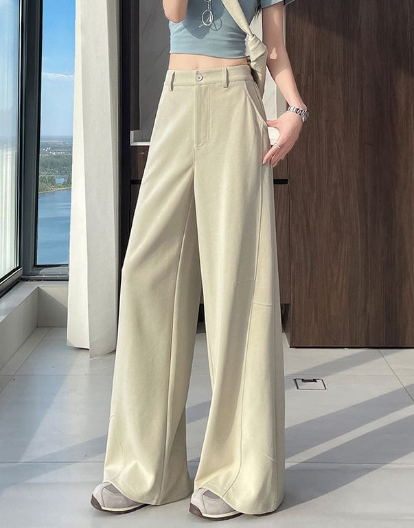 Pantaloni trening femei patchwork în stil american, primăvara 2026, croială largă, lejeri, casual, cu drapaj