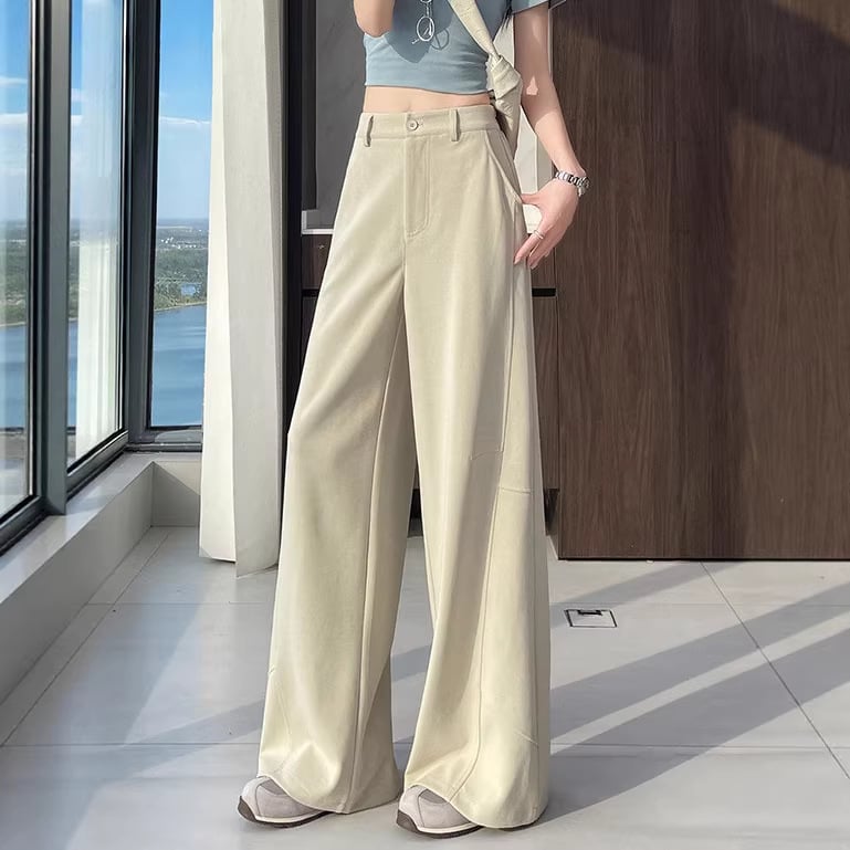 Pantaloni trening femei patchwork în stil american, primăvara 2026, croială largă, lejeri, casual, cu drapaj