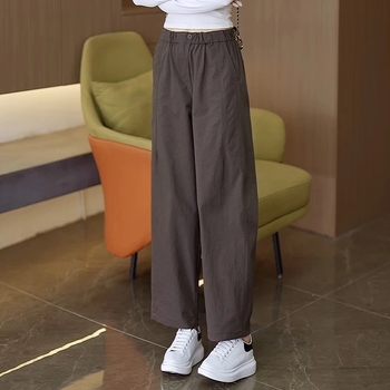 Pantaloni de damă pentru început de toamnă, cu model floral, lungi, talie cu detaliu floral, croială lejeră balloon-harem, talie elastică, casual