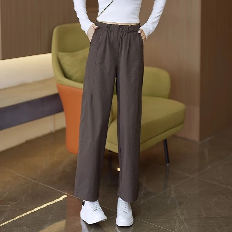 Pantaloni de damă pentru început de toamnă, cu model floral, lungi, talie cu detaliu floral, croială lejeră balloon-harem, talie elastică, casual