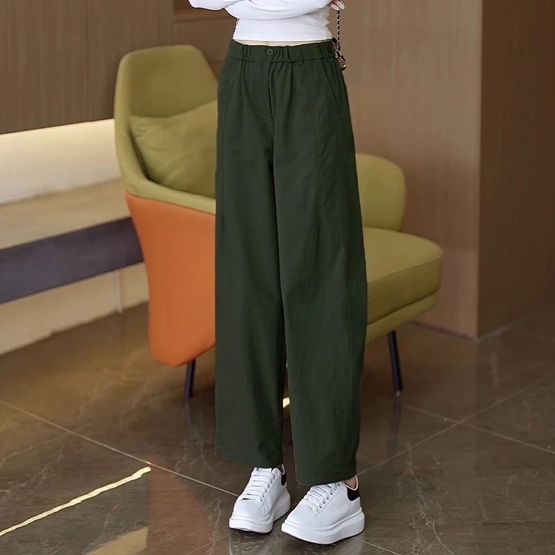Pantaloni de damă pentru început de toamnă, cu model floral, lungi, talie cu detaliu floral, croială lejeră balloon-harem, talie elastică, casual