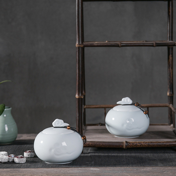 Yanjia Porcelain Shop – Xiangyun Celadon kerámia teás doboz, lezárt teás tartály