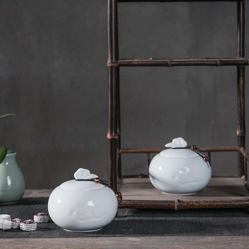 Yanjia Porcelain Shop – Xiangyun Celadon kerámia teás doboz, lezárt teás tartály