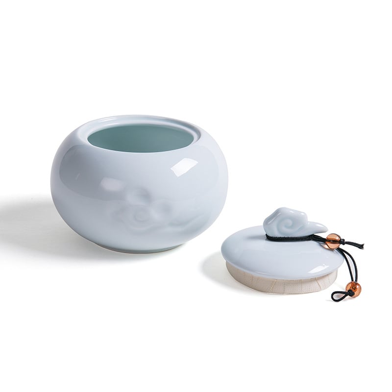 Yanjia Porcelain Shop – Xiangyun Celadon kerámia teás doboz, lezárt teás tartály