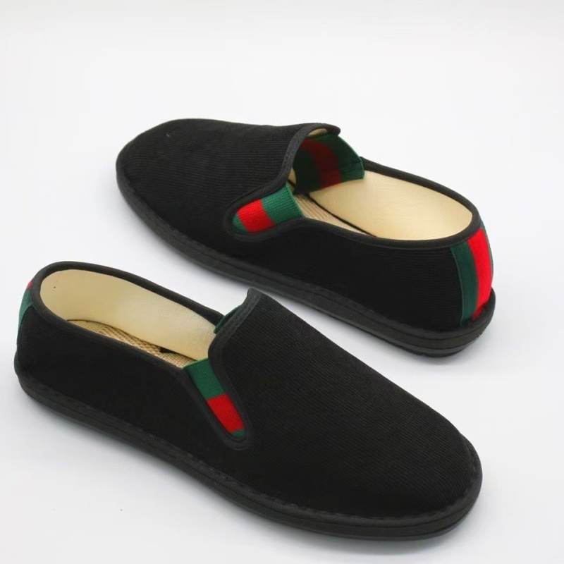 Стар Пекин Corduroy платнени обувки Slip-On, дишащи, нехлъзгаща подметка, мъжки