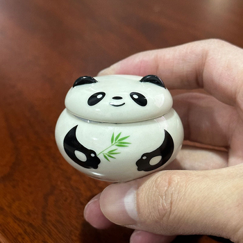 Celadon-mázú kerámia mini zárt edény, porcelán palack fedővel