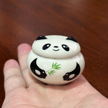 Celadon-mázú kerámia mini zárt edény, porcelán palack fedővel