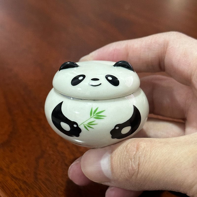 Celadon-mázú kerámia mini zárt edény, porcelán palack fedővel