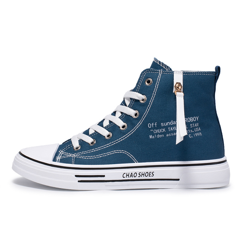 Gigila Férfi Magas Szárú Vászoncipő, Hongkong-stílus, Légáteresztő, Napi Sneakers