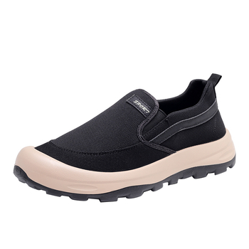 Férfi vászon slip-on mindennapi cipő, lélegző, könnyű, kényelmes.