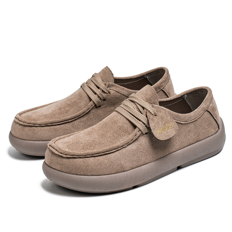 Birkenstock мъжки ежедневни обувки – велурена горна част, кръгъл нос, дебел под, средна височина, кожена стелка, пролет 2026
