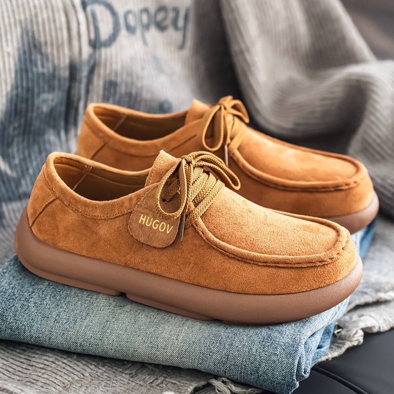 Birkenstock мъжки ежедневни обувки – велурена горна част, кръгъл нос, дебел под, средна височина, кожена стелка, пролет 2026
