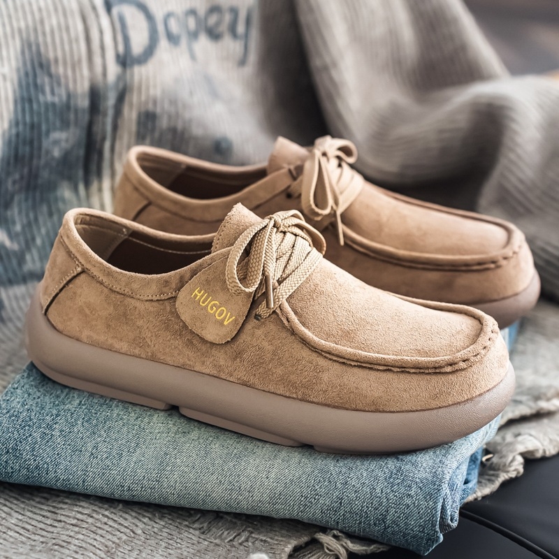 Birkenstock мъжки ежедневни обувки – велурена горна част, кръгъл нос, дебел под, средна височина, кожена стелка, пролет 2026