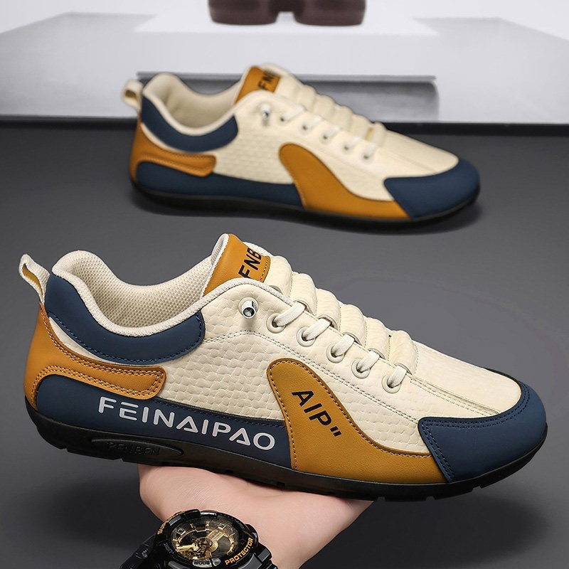 Férfi slip-on mokaszínok, kényelmes munkacipők tavaszra és nyárra, puha talp, csúszásmentes