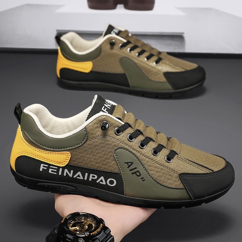 Férfi slip-on mokaszínok, kényelmes munkacipők tavaszra és nyárra, puha talp, csúszásmentes