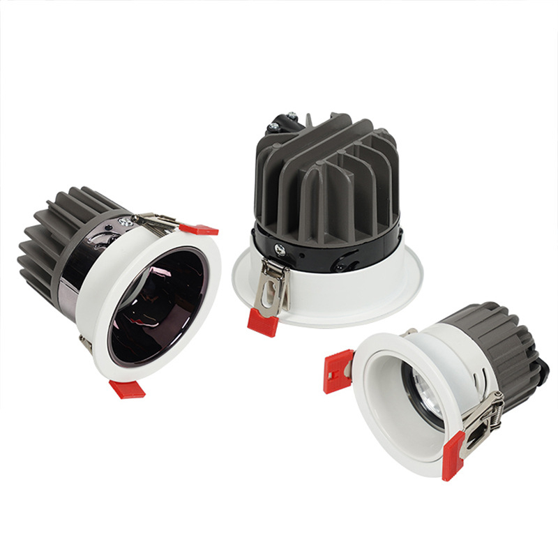 Moderno minimalističko ugrađeno zidno svjetlo za hotele i hodnike, anti-odsjaj, cilindrični downlight