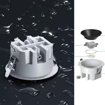 LED duboka kupola s anti-zasljepljavajućim IP65 vodonepropusni ugradbeni spot za kuhinju i kupaonicu, anti-fog, Ø75–95 mm otvor
