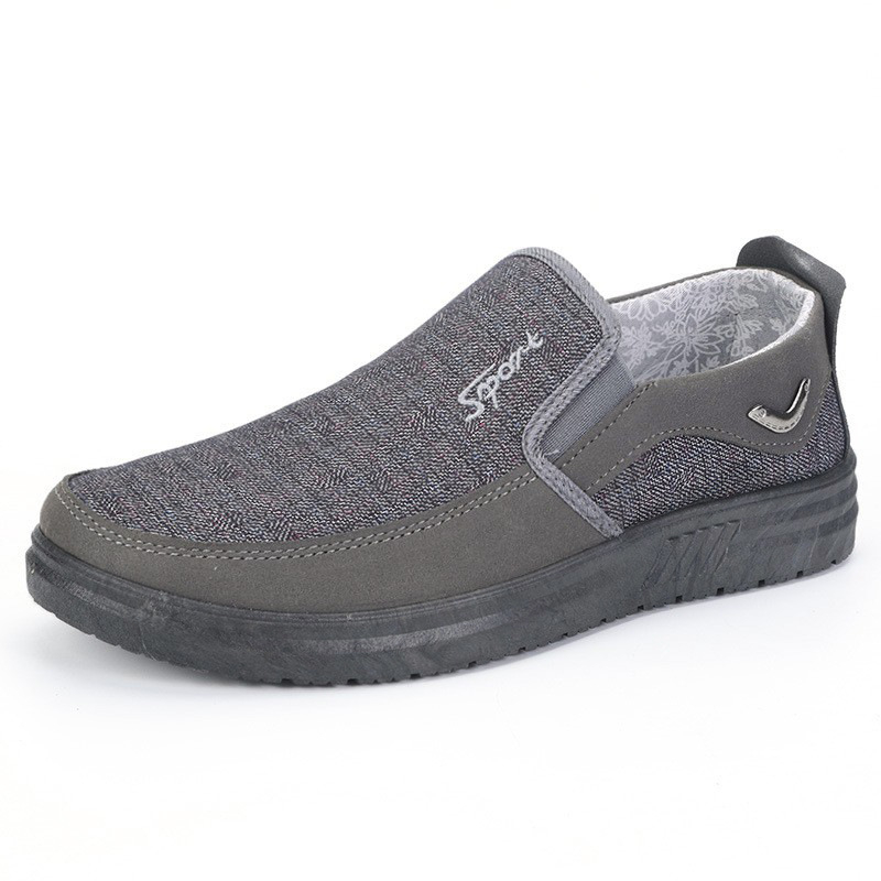 Muške platnene cipele bez vezica, lagane i s mekim potplatom, klasičan platneni gornji dio, svakodnevne vanjske ravne cipele