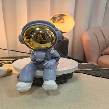 Astronaut u sjedećem položaju – figura od smole, moderni minimalistički dekor za dnevni boravak, TV komoda, polica za vino i knjige, hodnik