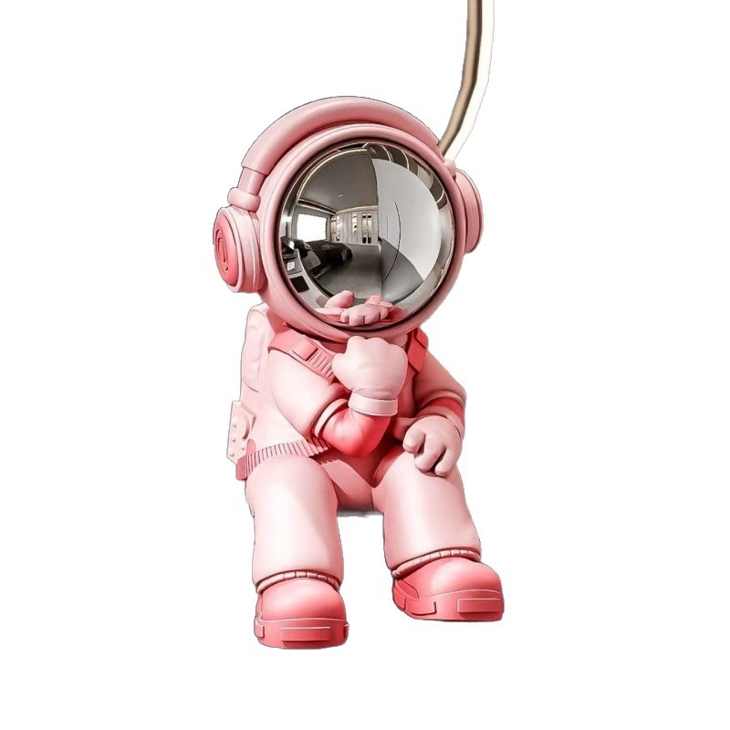 Astronaut u sjedećem položaju – figura od smole, moderni minimalistički dekor za dnevni boravak, TV komoda, polica za vino i knjige, hodnik