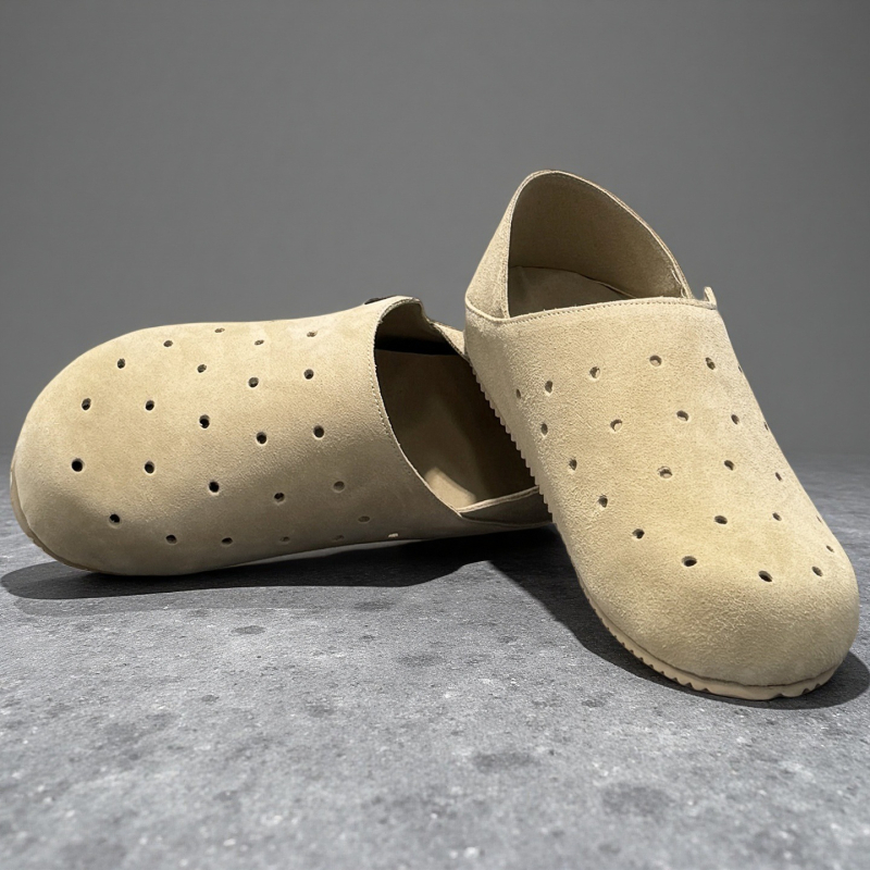Мъжки лоуфъри Birkenstock стил, луксозен дизайнерски модел за лято 2025, дупчени и дишащи обувки