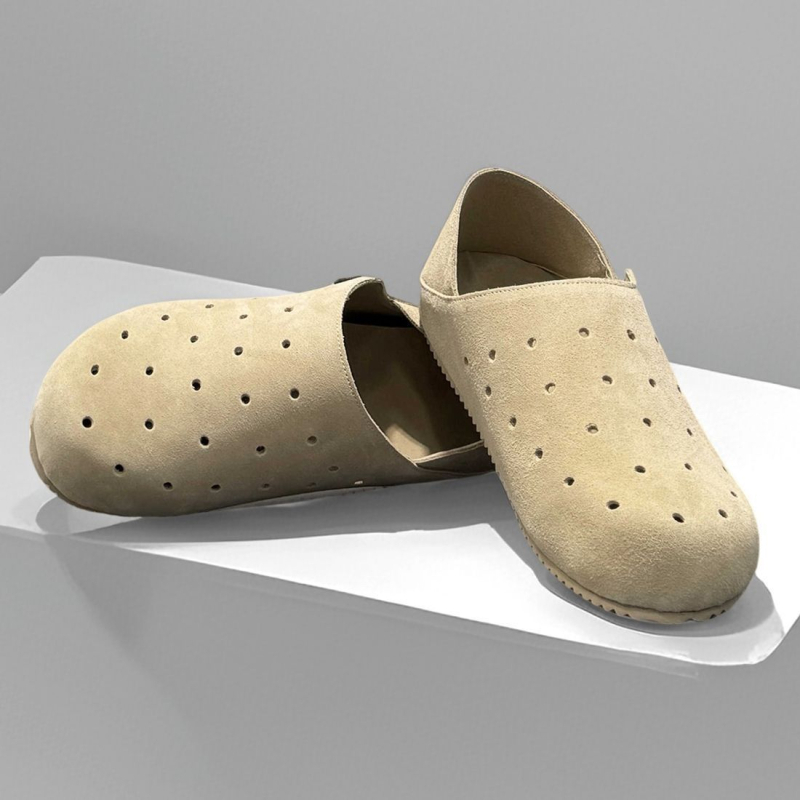 Мъжки лоуфъри Birkenstock стил, луксозен дизайнерски модел за лято 2025, дупчени и дишащи обувки