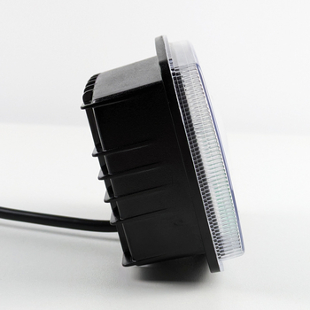 LED фар за мотоциклет и автомобил с интегриран светодиоден модул, 13W нисък/16W висок, ангелско око бял, алуминиев корпус, черен