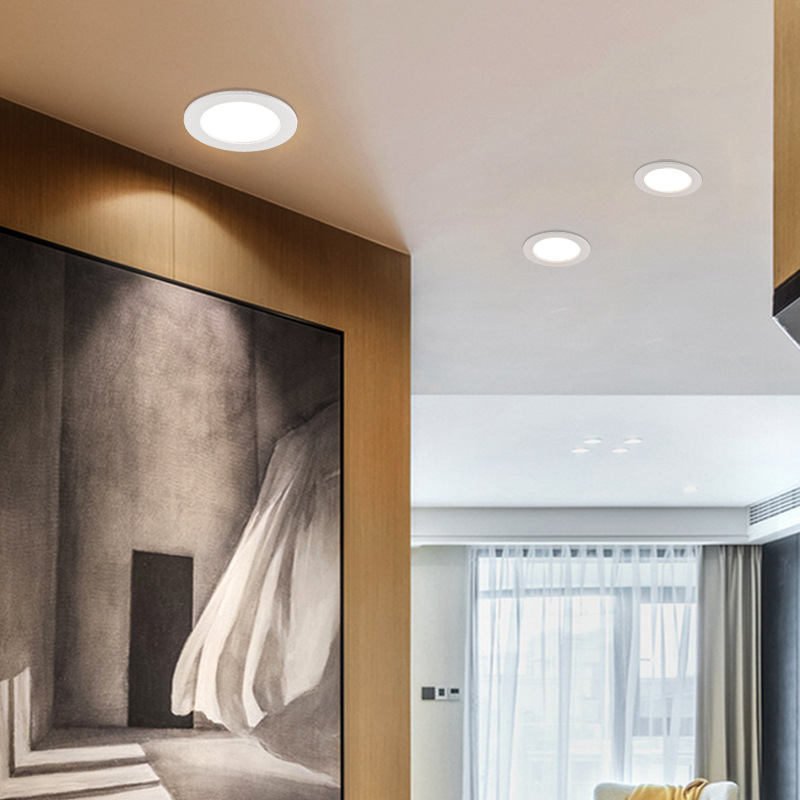 LED ugrađeni downlight s anti-glare i anti-fog, promjer 7,5 cm, 7W, 6000K hladno bijela, okruglo stropno svjetlo za dnevni boravak, hotel i trgovački centar