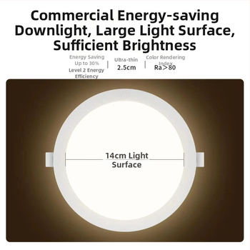 LED downlight za strop, ultra-tanki, ugrađen, s anti-glare efektom, bijela svjetlost, otvor 75 mm