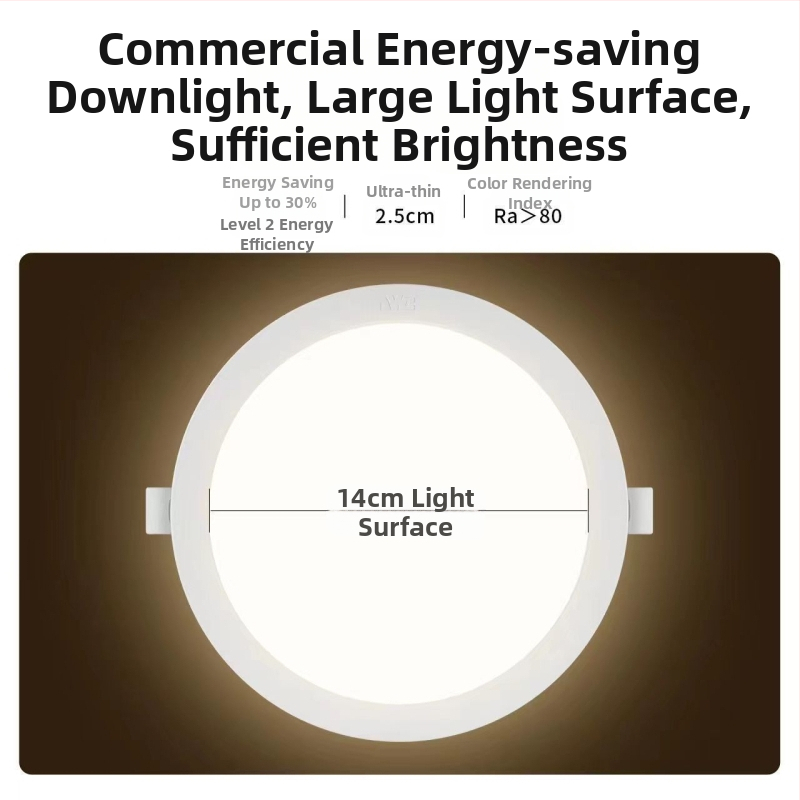 LED downlight za strop, ultra-tanki, ugrađen, s anti-glare efektom, bijela svjetlost, otvor 75 mm