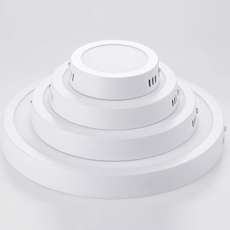 QiH ultra-tanki LED downlight površinskog ugradbenog tipa, bez rupa, kružno panel svjetla 12W, za hodnike/kućnu i poslovnu upotrebu, aluminijsko kućište, 3000K/6000K, 170–265V