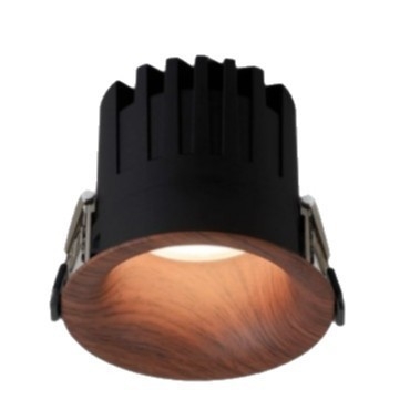 Three Pines retro-stil ugrađena LED plafonjera, crna orah završna boja, za hodnik, bez odsjaja