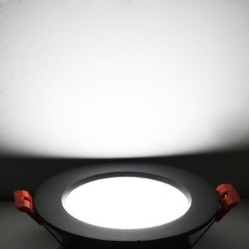 LED downlight ugrađen u strop od aluminija, crno kućište, ultra-tanko, promjer 4 inča (12 cm), snage 6W/9W/12W/20W, bijela svjetlost 6000K