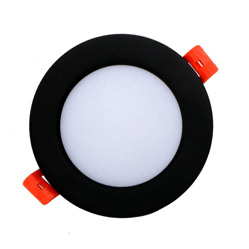 LED downlight ugrađen u strop od aluminija, crno kućište, ultra-tanko, promjer 4 inča (12 cm), snage 6W/9W/12W/20W, bijela svjetlost 6000K