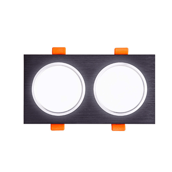 LED dvostruki downlight za strop, pravokutni reflektor s rešetkom, ugrađeno stropno svjetlo, dvostruki downlight