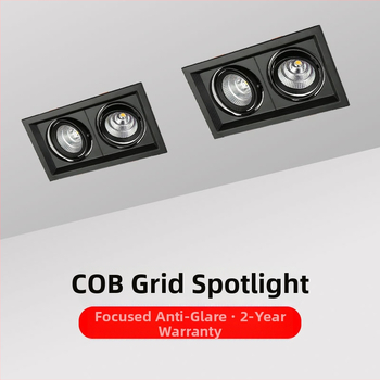 LED grilna svjetiljka 15×15, ugrađena mreža u strop, kvadratna dvostruko usmjerena downlight, za lozu