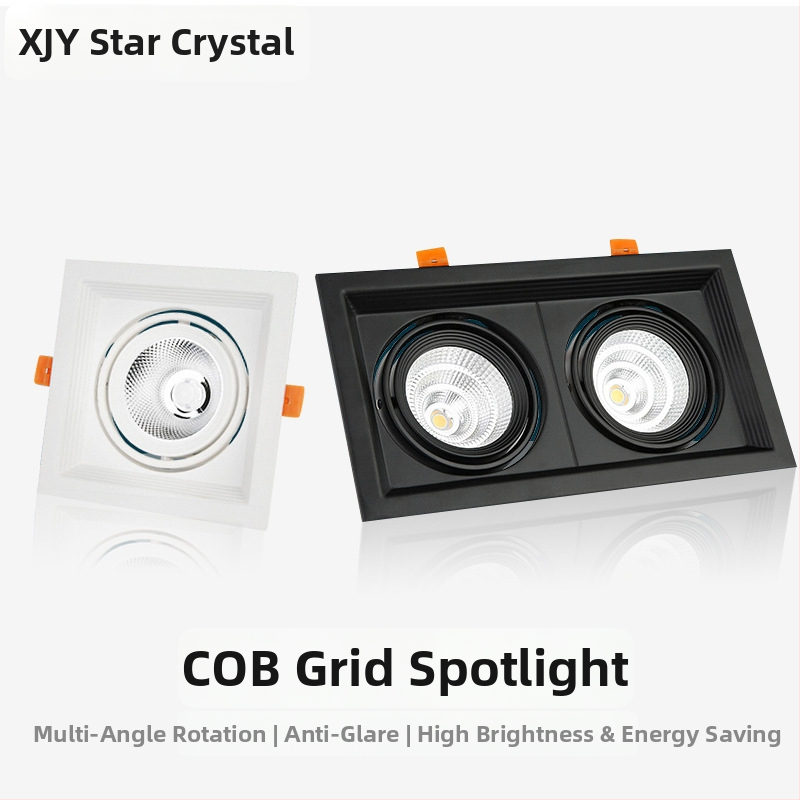 LED grilna svjetiljka 15×15, ugrađena mreža u strop, kvadratna dvostruko usmjerena downlight, za lozu