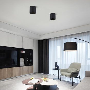 Površinski montirani LED reflektor za dnevni boravak bez središnjeg osvjetljenja, COB downlight, puni spektar, anti-glare, četvrtasto stropno svjetlo s aluminijskim kućištem