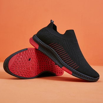 Мъжки дишащи Flyknit обувки – слип-он чорапени обувки, спортно-ежедневни, леки и универсални