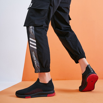 Мъжки дишащи Flyknit обувки – слип-он чорапени обувки, спортно-ежедневни, леки и универсални