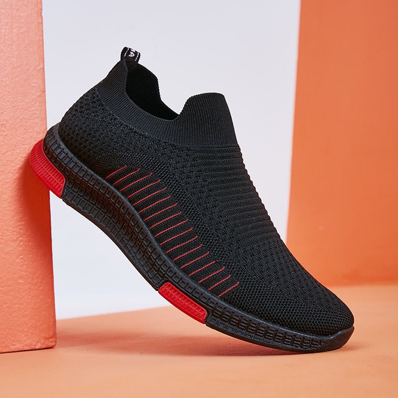 Мъжки дишащи Flyknit обувки – слип-он чорапени обувки, спортно-ежедневни, леки и универсални