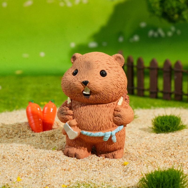 Groundhog Pastoral Life Series Smolne figurice od smole – Slatke crtane figurice