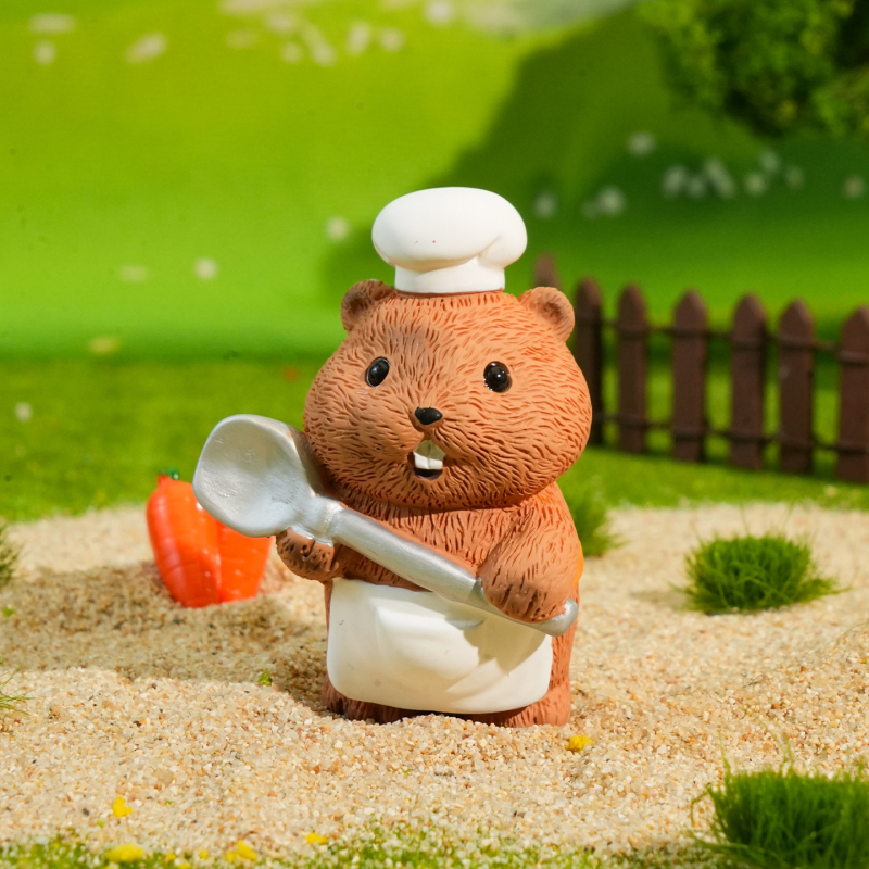 Groundhog Pastoral Life Series Smolne figurice od smole – Slatke crtane figurice