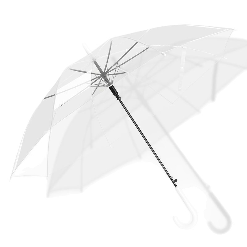 Umbrelă transparentă modernă cu mâner lung, umbrelă cu logo personalizat pentru atracții turistice – cadou promoțional cultural și creativ.