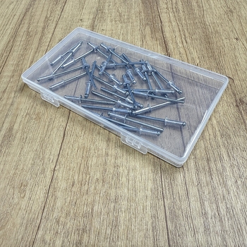 Prozirna plastična kutija za pohranu s poklopcem, pravokutna, PP materijal, dimenzije 165 × 89 × 16,5 mm